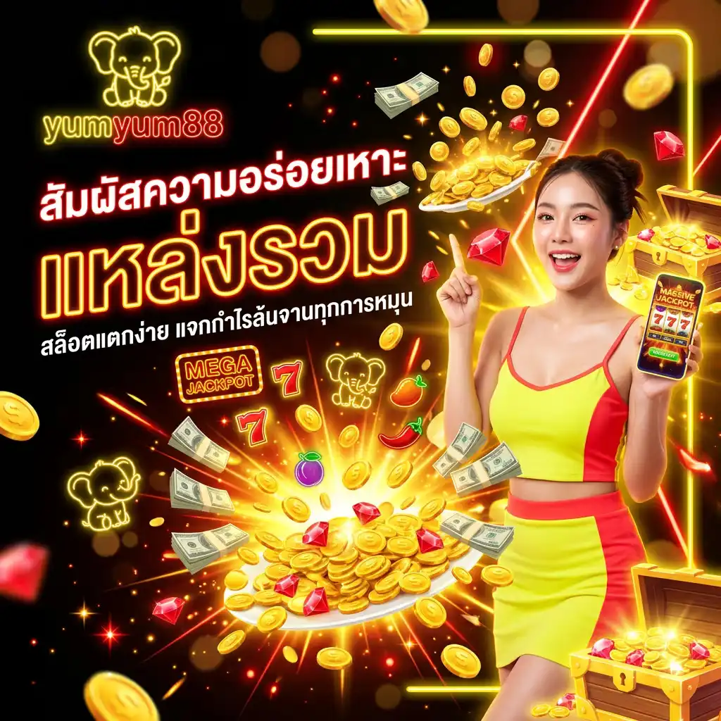 สัมผัสความอร่อยเหาะกับ yumyum88 แหล่งรวม สล็อตแตกง่าย แจกกำไรล้นจานทุกการหมุน